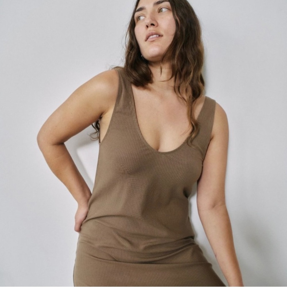 OZMA of California Yuki dress in cocoa